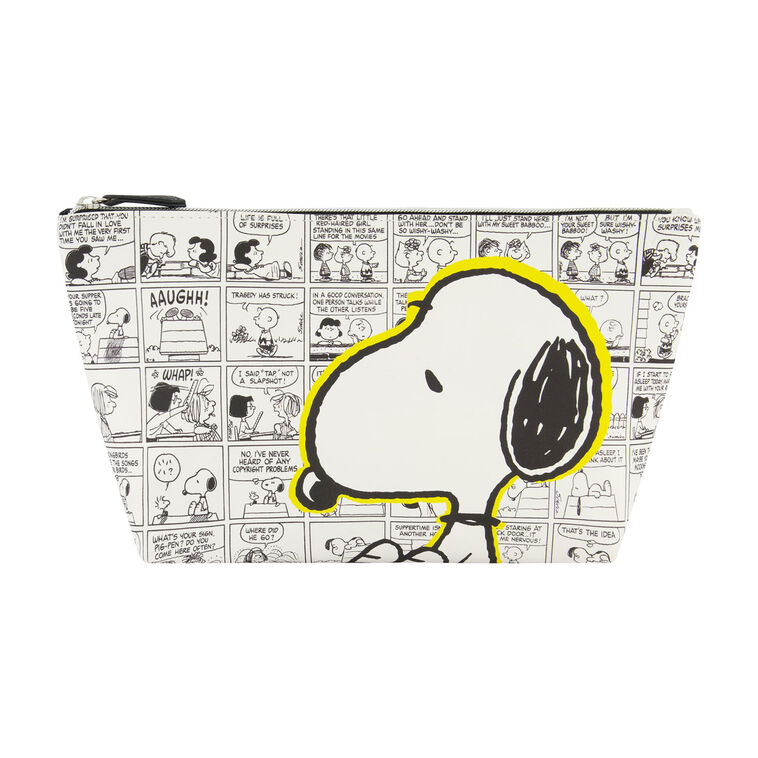 hallmark Concept One Peanuts Snoopy Comic Strip Cosmetic Bag