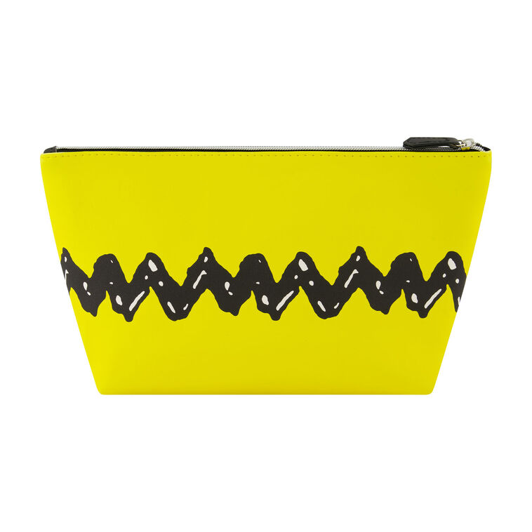 Hallmark Concept One Peanuts Woodstock Yellow Chevron Cosmetic Bag
