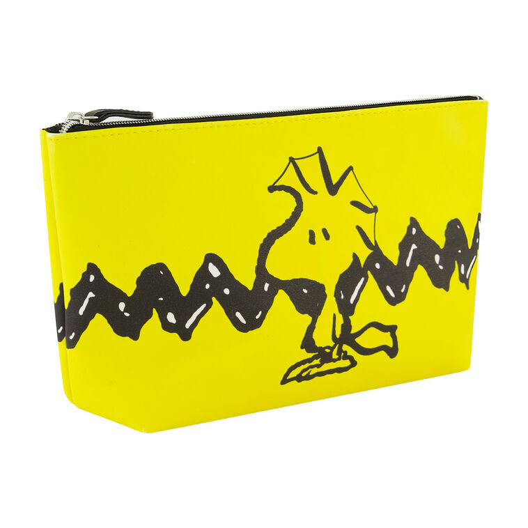 Hallmark Concept One Peanuts Woodstock Yellow Chevron Cosmetic Bag