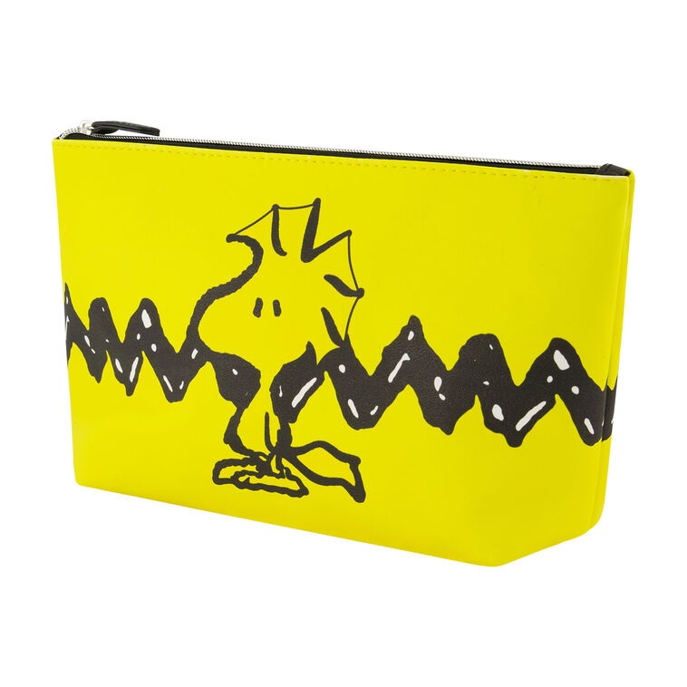 Hallmark Concept One Peanuts Woodstock Yellow Chevron Cosmetic Bag