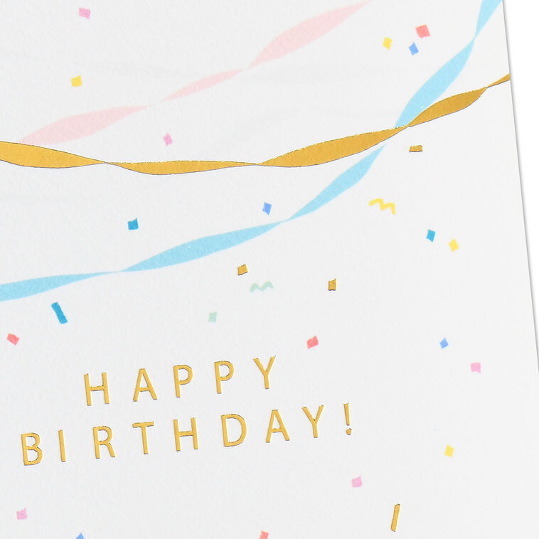 Hallmark Confetti And Streamers Blank Birthday Card