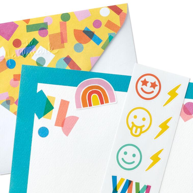 Hallmark Confetti Collage Stationery Set With Stickers Pack Of 40