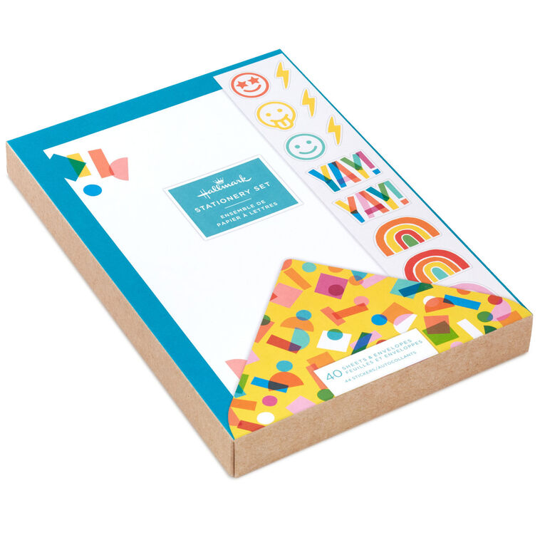 hallmark Confetti Collage Stationery Set With Stickers Pack of 40