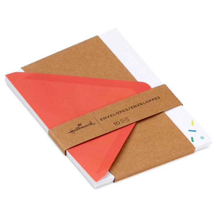 Hallmark Confetti On White Designed Envelopes Pack Of 10