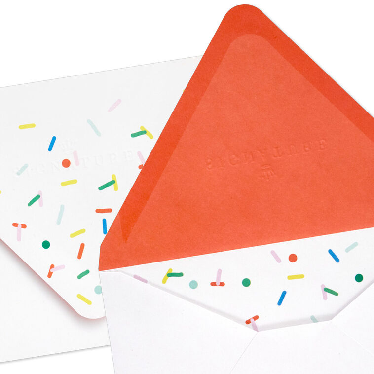 Hallmark Confetti On White Designed Envelopes Pack Of 10