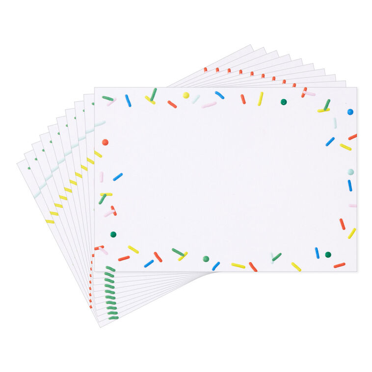 Hallmark Confetti Sprinkles Border Flat Blank Notes Pack Of 10