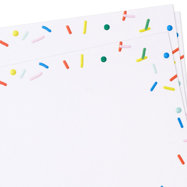 Hallmark Confetti Sprinkles Border Flat Blank Notes Pack Of 10