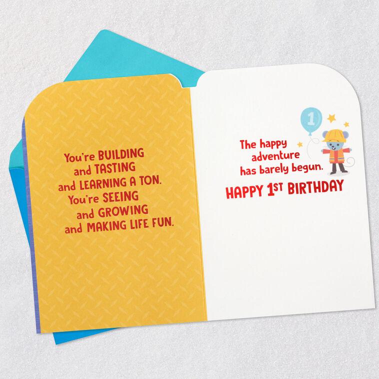 Hallmark Construction Cake First Birthday Card For Boy