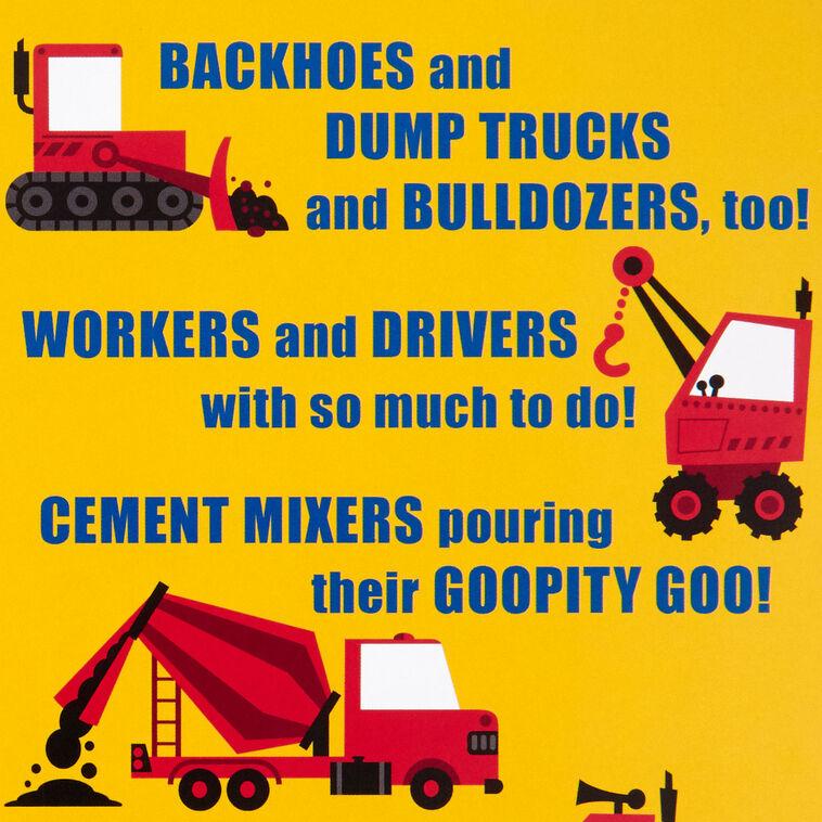 Hallmark Construction Site 3rd Birthday Card With Stickers And Coloring Activity