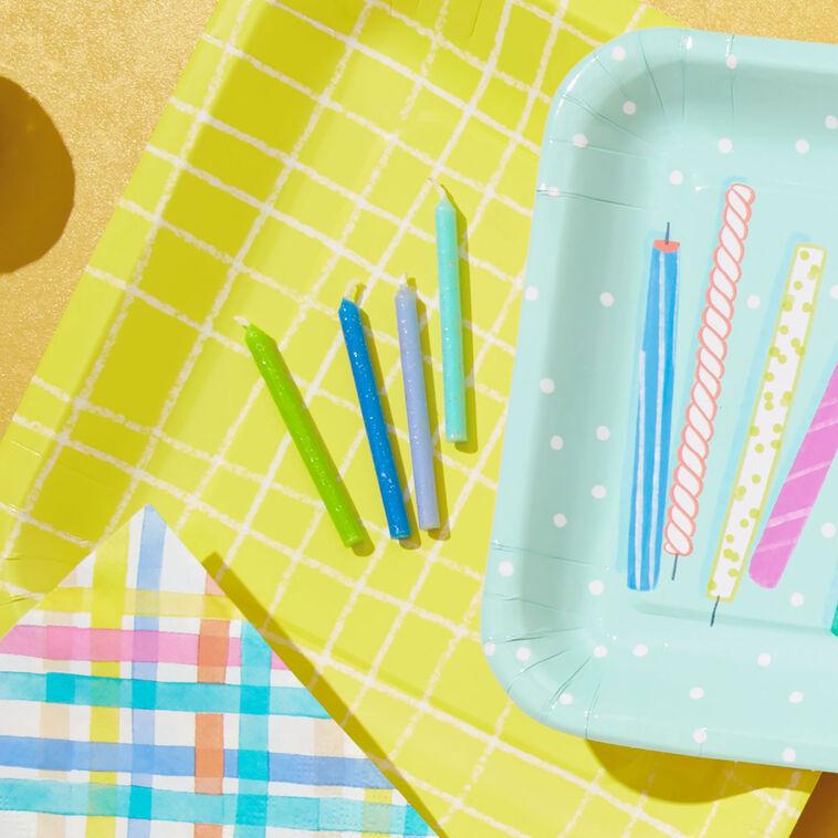 Hallmark Cool Hues With Glitter Birthday Candles Set Of 16