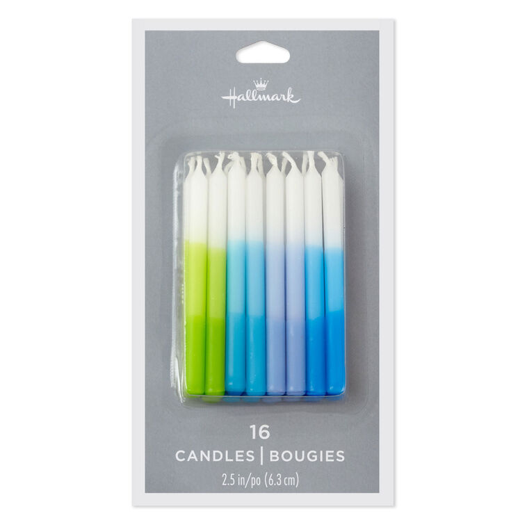 Hallmark Cool Ombré Stripe Birthday Candles Set Of 16