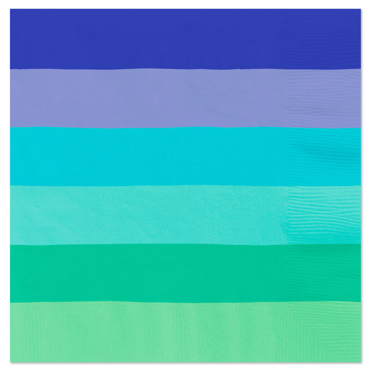 hallmark Cool Ombré Stripe Dinner Napkins Set of 16