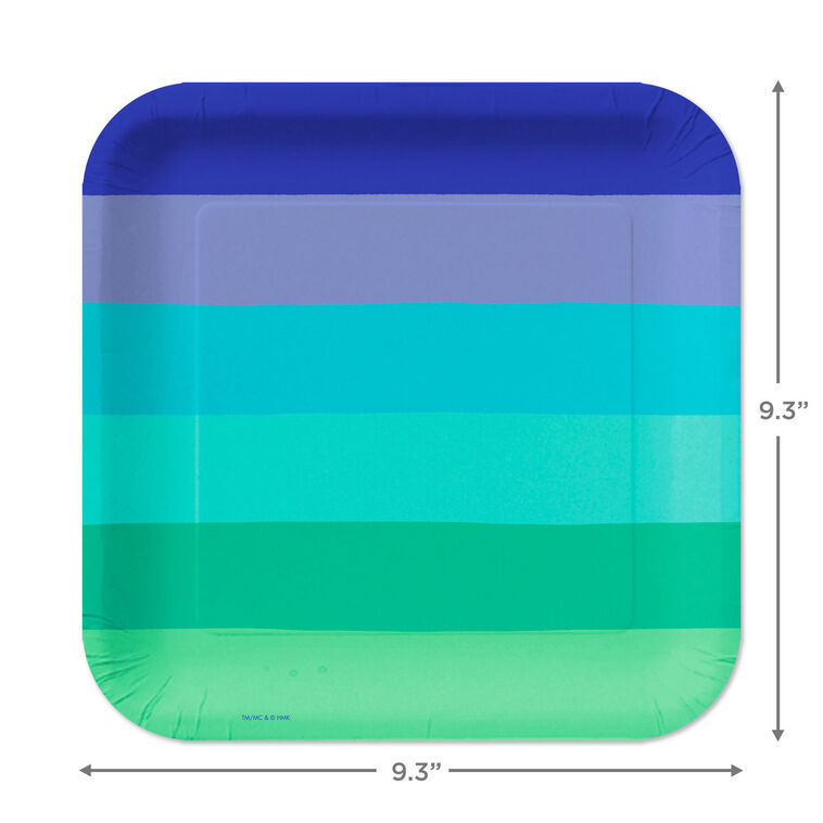 Hallmark Cool Ombré Stripe Square Dinner Plates Set Of 8