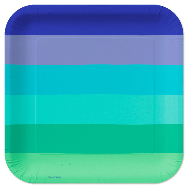 hallmark Cool Ombré Stripe Square Dinner Plates Set of 8