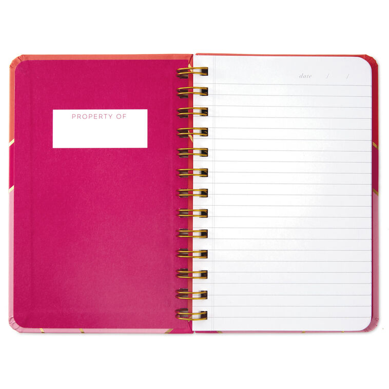 Hallmark Coral And Pink Color Block Spiral Notebook