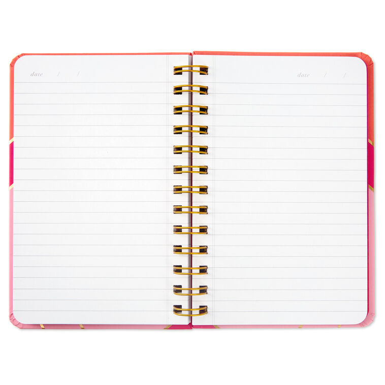 Hallmark Coral And Pink Color Block Spiral Notebook