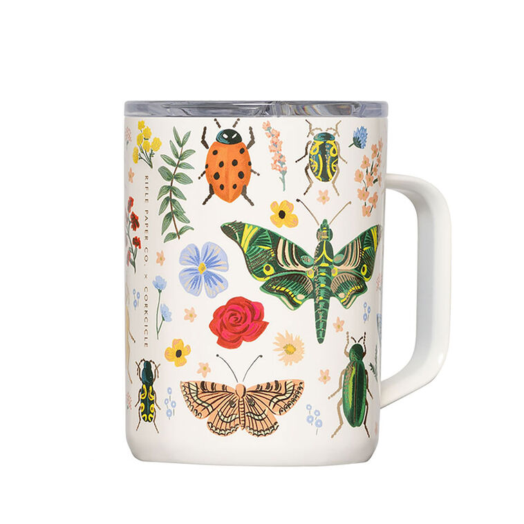 Hallmark Corkcicle Rifle Paper Co. Curio Stainless Steel Travel Mug 16 Oz