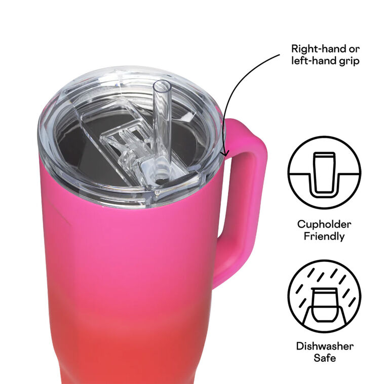 Hallmark Corkcicle Sangria Cruiser Insulated Tumbler With Handle 40 Oz