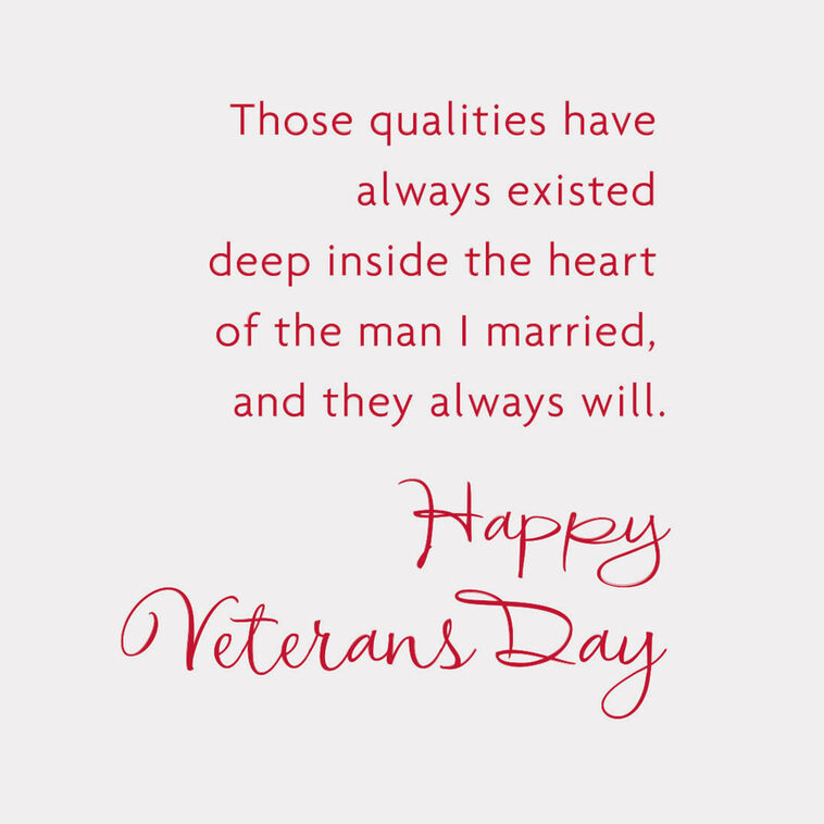 Hallmark Courageous Heart Veterans Day Card For Husband