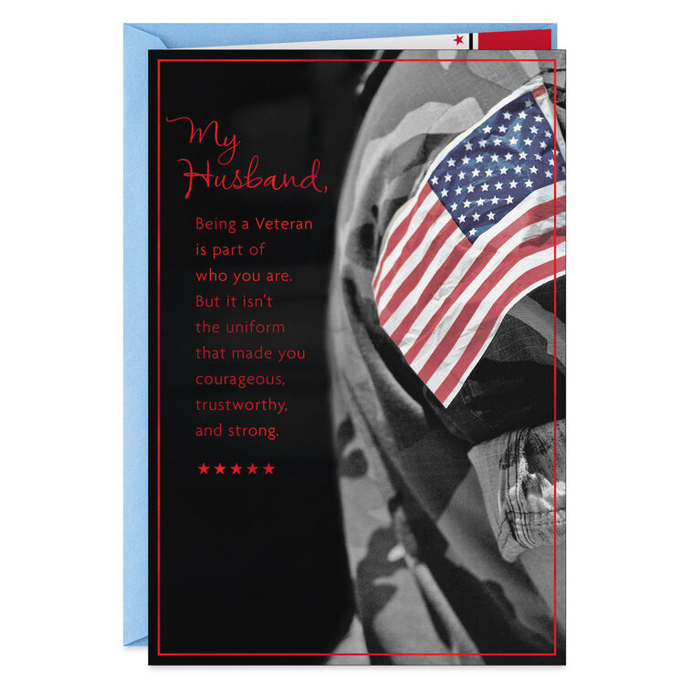 hallmark Courageous Heart Veterans Day Card for Husband