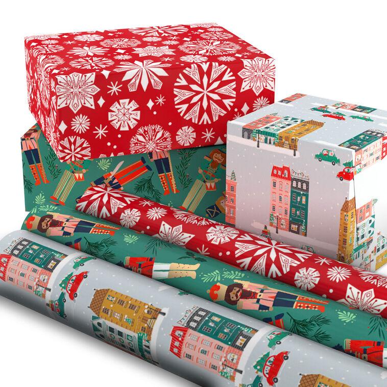 Hallmark Cozy Traditions 3-Pack Christmas Wrapping Paper