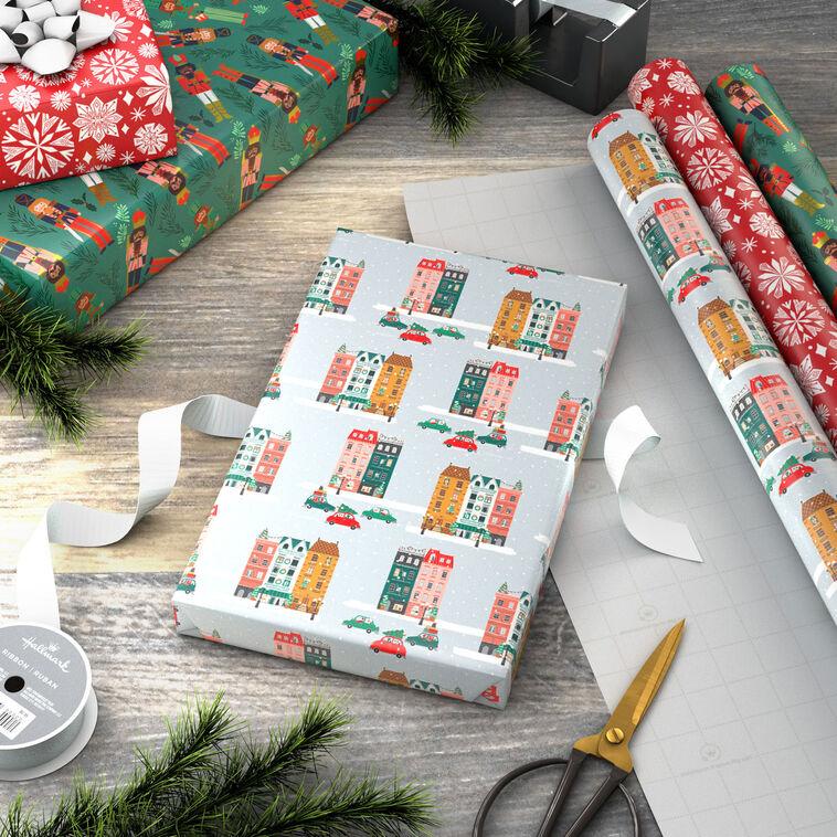 Hallmark Cozy Traditions 3-Pack Christmas Wrapping Paper