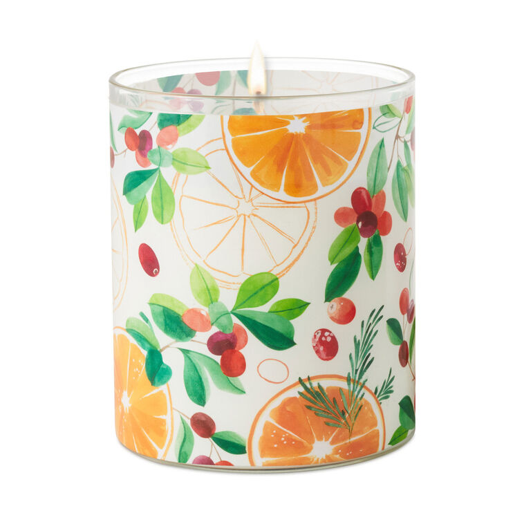 Hallmark Cranberry And Orange Peel Scented 2-Wick Jar Candle 14.5 Oz