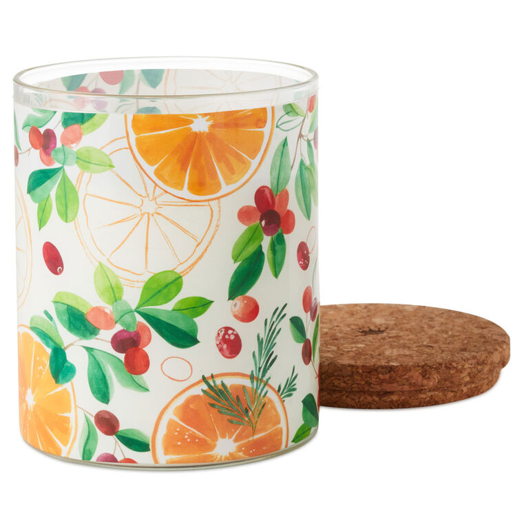 Hallmark Cranberry And Orange Peel Scented 2-Wick Jar Candle 14.5 Oz