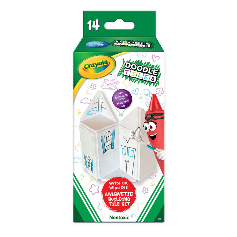 hallmark Crayola Doodle Magnetic Tiles Set 14 pieces