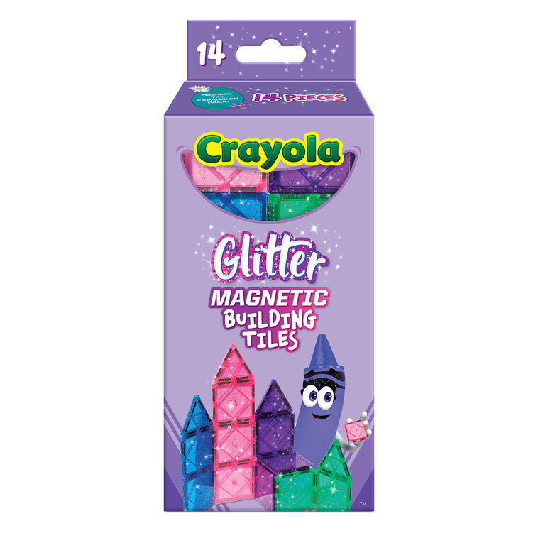 hallmark Crayola Glitter Magnetic Tiles Set 14 pieces
