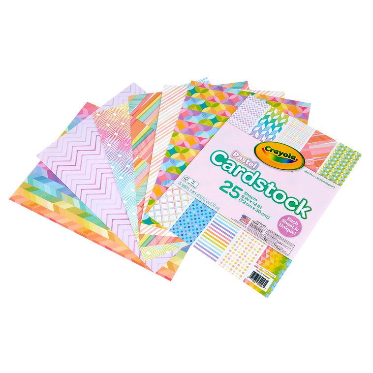 hallmark Crayola Pastel Cardstock 25 Patterned Sheets