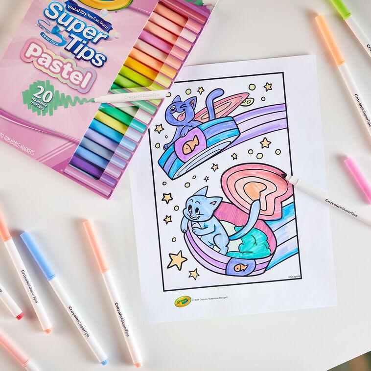 Hallmark Crayola Pastel Super-Tip Markers 20-Count Box