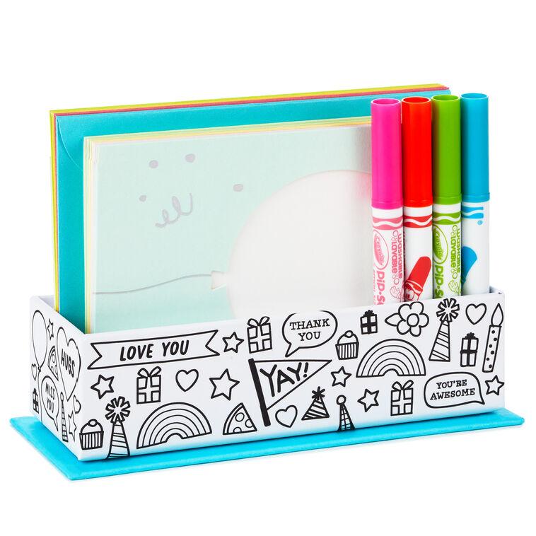 hallmark Crayola® Kids Card Kit With Markers in Caddy Pack of 8