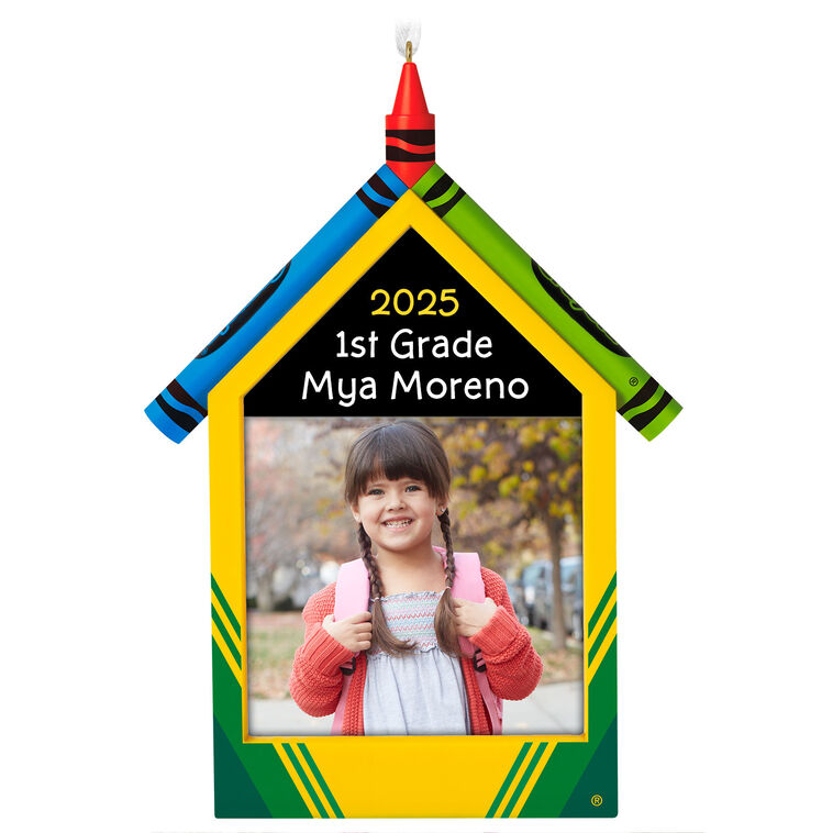 hallmark Crayola® Schoolhouse Personalized Ornament Custom Photo and Text