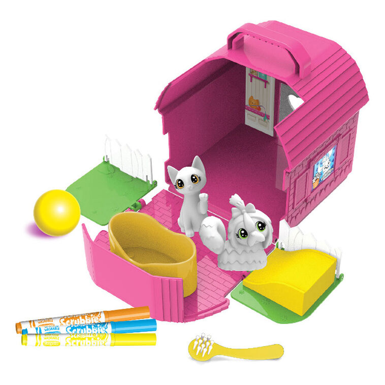 Hallmark Crayola Scribble Scrubbie Pets Backyard Bungalow Coloring Set
