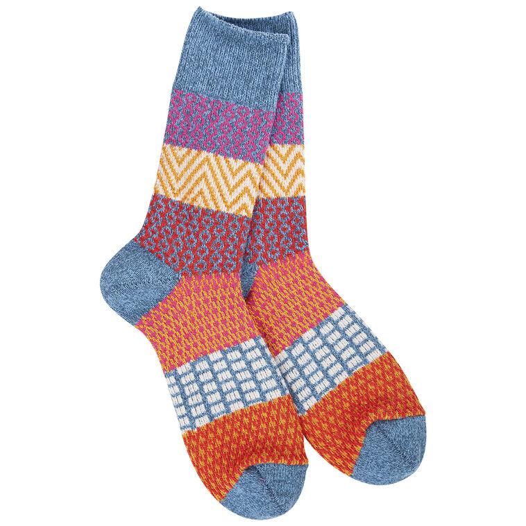 hallmark Crescent Sock Company Denim Multicolor Striped Crew Socks