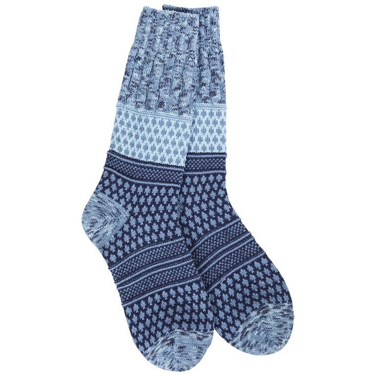 hallmark Crescent Sock Company Textured Crew Socks in Blue