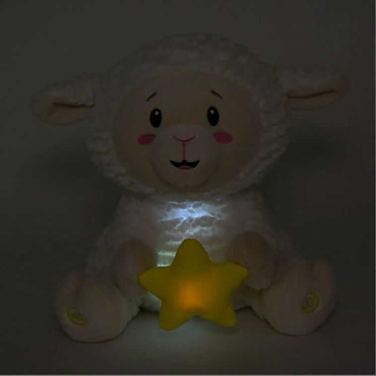 Hallmark Cuddle Barn Twinkling Levi Light-Up Musical Lamb Plush Toy 11"
