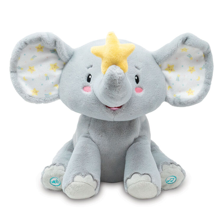 hallmark Cuddle Barn Twinkling Starlight Light-Up Musical Elephant Plush Toy 11"