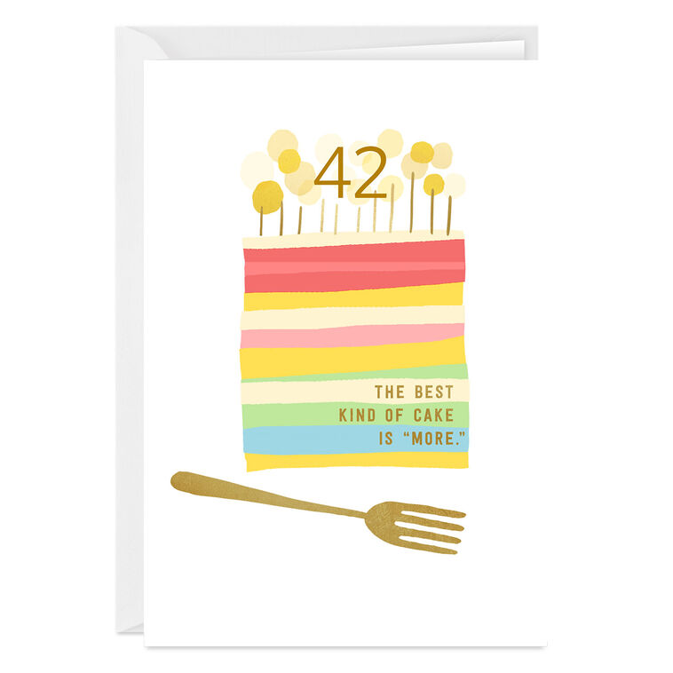 hallmark Custom Number Cake Milestone Birthday Card