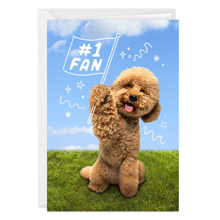 hallmark Cute Dog Cheering You On Custom Encouragement Card