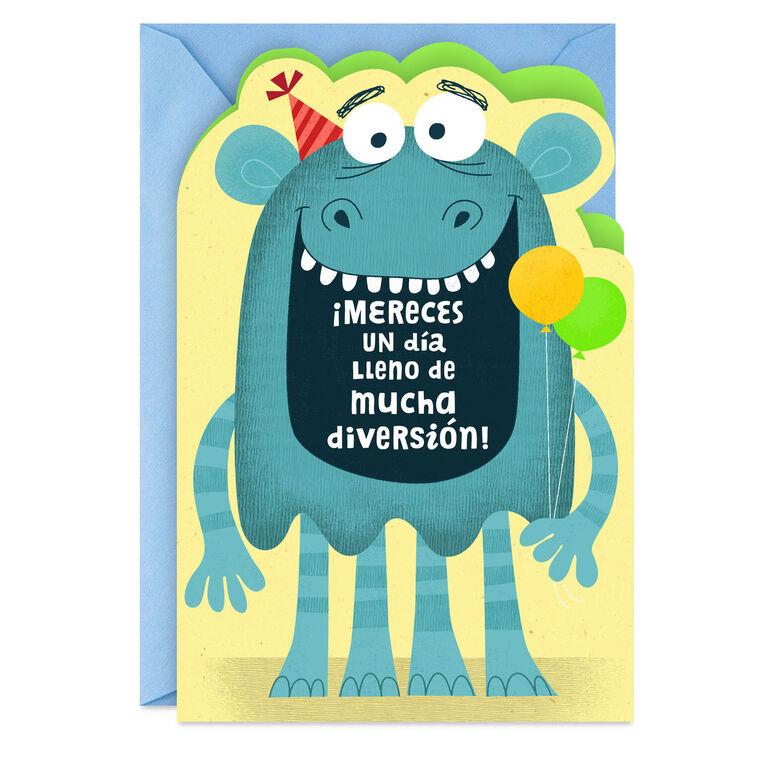 hallmark Cute Party Monster Spanish-Language Birthday Card