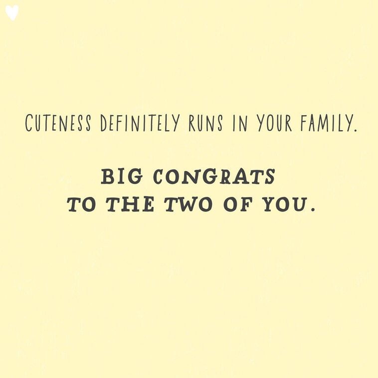 Hallmark Cuteness Runs In Your Family Pregnancy Congratulations Card