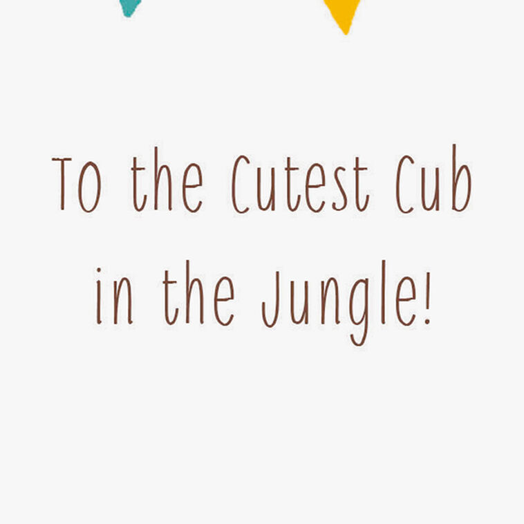 Hallmark Cutest Cub In The Jungle First Birthday Card For Boys