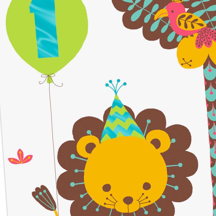 Hallmark Cutest Cub In The Jungle First Birthday Card For Boys