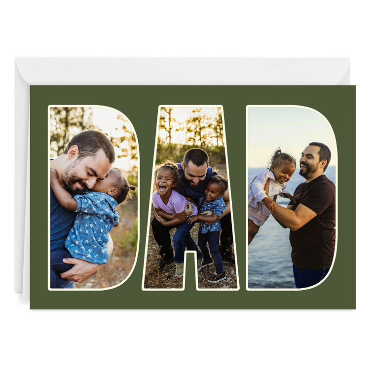 hallmark Dad Photo Letters Custom Father's Day Card