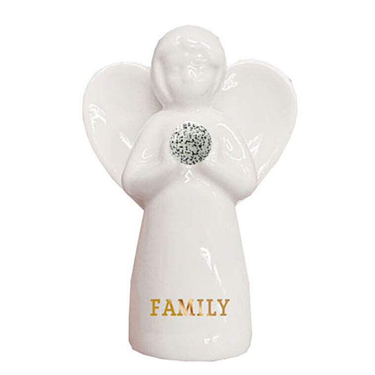 hallmark Dalmatian Stone Angel of Family Mini Figurine 2"