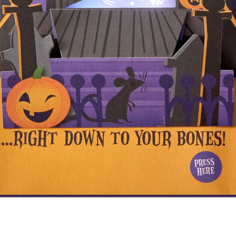 Hallmark Dancing Skeleton Musical Pop-Up Halloween Card With Light