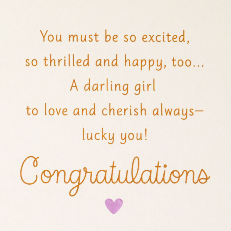 Hallmark Darling Girl New Baby Card For Granddaughter