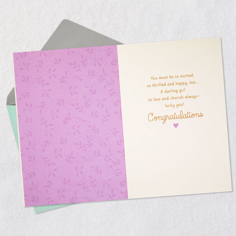 Hallmark Darling Girl New Baby Card For Granddaughter